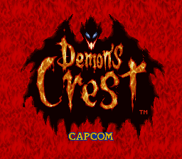 Demon's Crest (Europe) Title Screen